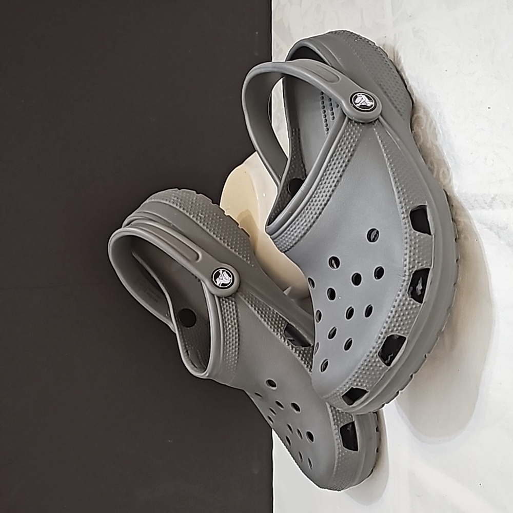 CROCS Gray Loafers & Slip-Ons